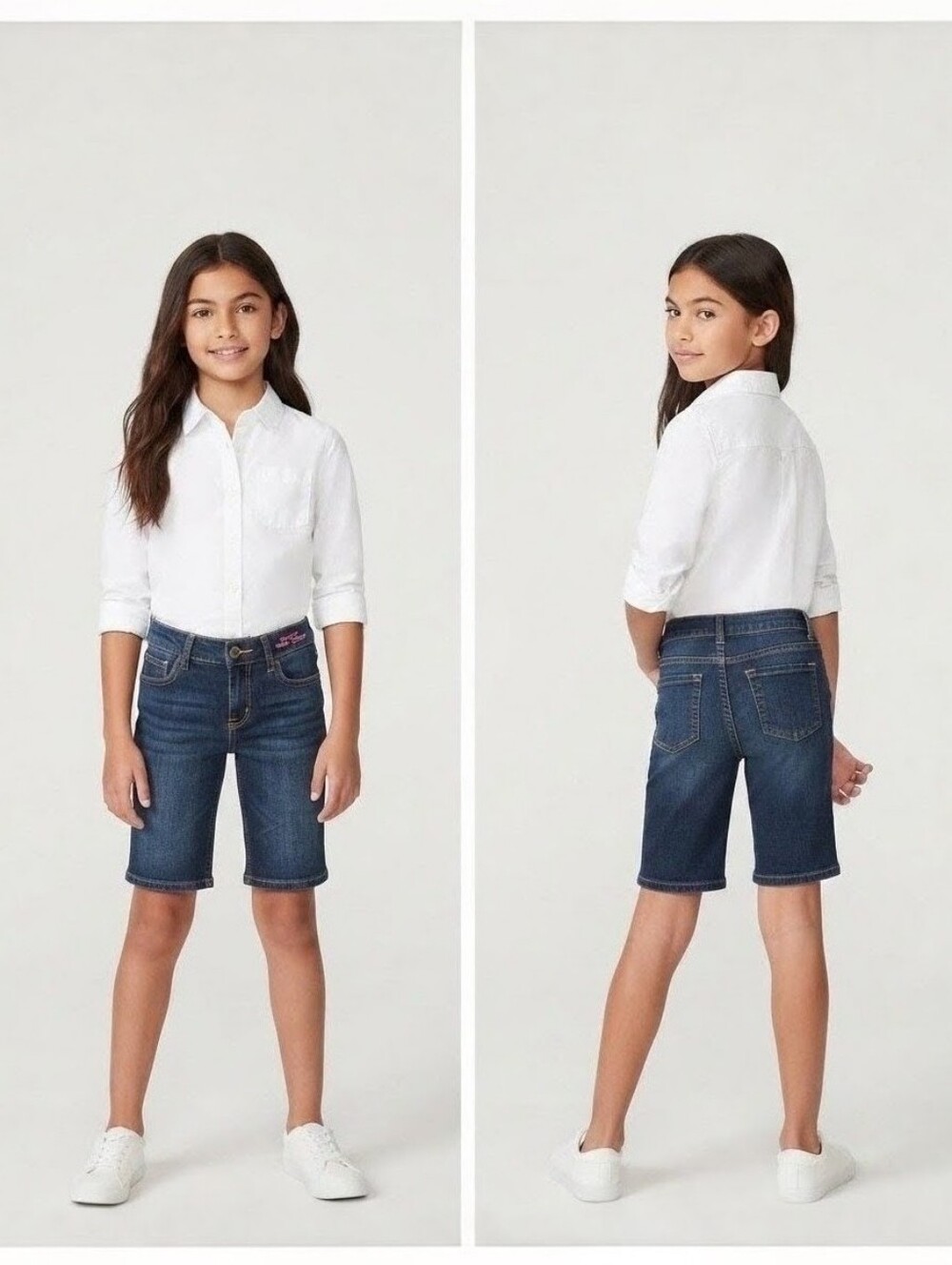 The Children's Place Casual Classic Bermuda Denim Skimmer Shorts Girls- Size 10